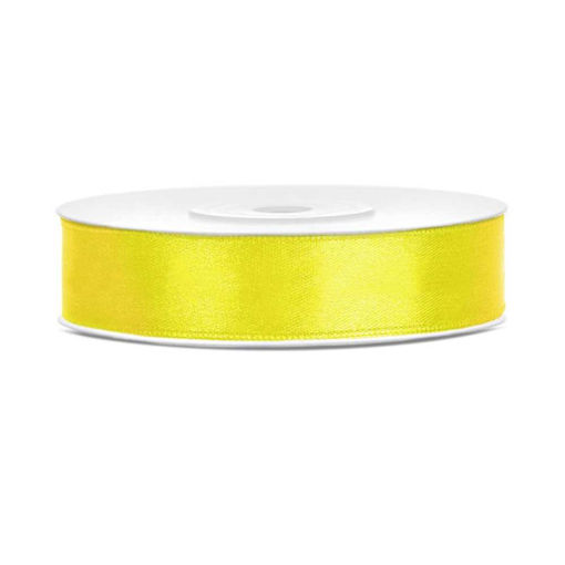 Picture of SATIN RIBBON YELLOW 12MM PER METRE